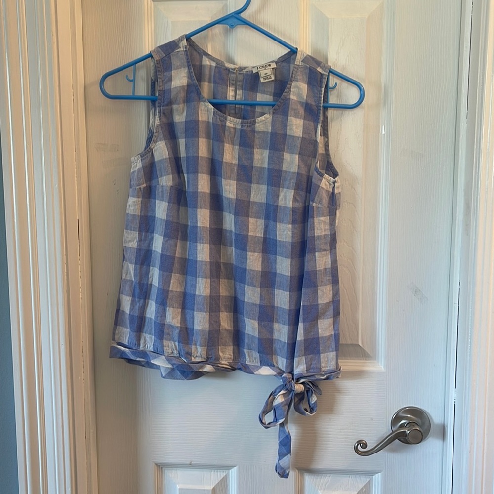 J. Crew plaid tank top